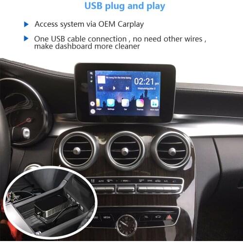 Video AI Box for Mercedes-Benzes Class A/B/C/E/G/S with Built in CarPlay, Supports Mirror Link Multimedia Android System BT WIFI