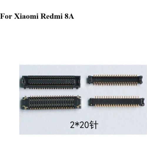2PCS Inner FPC Connector Battery Holder Clip Contact For Xiaomi Redmi 8A logic on motherboard mainboard Cable Red mi 8 A