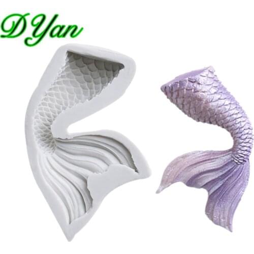 New Mermaid Tail Fondant Cake Silicone Mold Chocolate Mold DIY Fishtail Cake Decoration Mold A1708