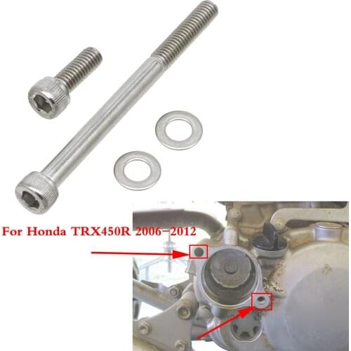 ATV Parts Oil Filter Cover Bolts Gaskets Stainless Steel For Honda TRX450R TRX400EX TRX400X 2006 2007 2008 2009 2010 2011 2012