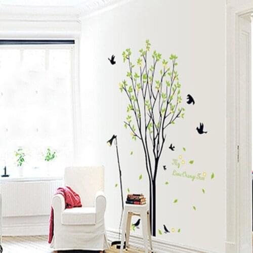 Green Tree Bird DIY Removable Vinyl Art Wall Sticker Decal Mural Kid Room Decor
