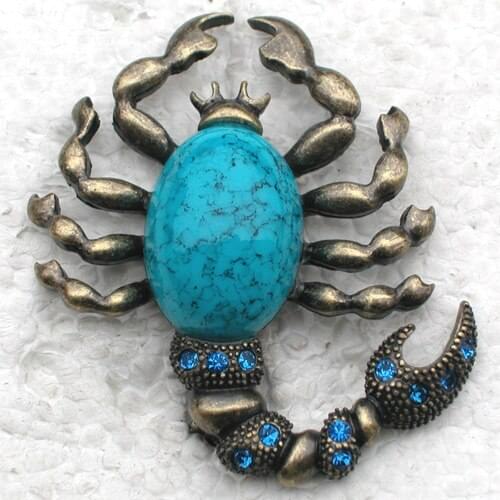 12pcs/lot Wholesale Rhinestone Scorpion Pin brooches C101880