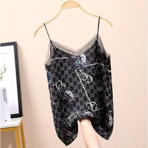 2021 animal letter Print Tanks Tops Womens Casual Tank Tops Vest V-Neck Cami Top Sleeveless Sling Vestes Femme top mujer