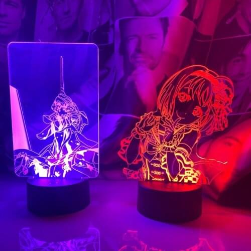 3D EVA Anime Light Evangelions Figure RGB LED Nightlight Novelty Birthday Gift for Otakus Friend Manga Art Table Decor 5V USB