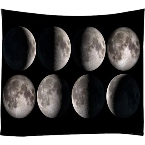 3D Tapestry Wall Hanging Bed Spread Beach Towel Table Cloth Yoga Mat Landscape Printing Moon Landscape 280CM*180CM Large Size