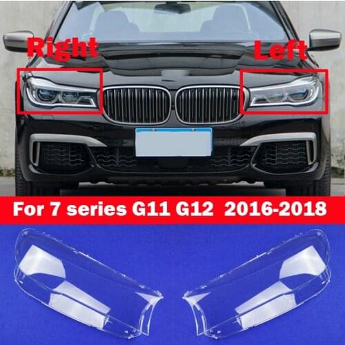 Car Front Headlight Cover For BMW 7 series G11 G12 2016-2018 730Li 740Li 750Li Head Light Lampshade Glass Lens Shell Case
