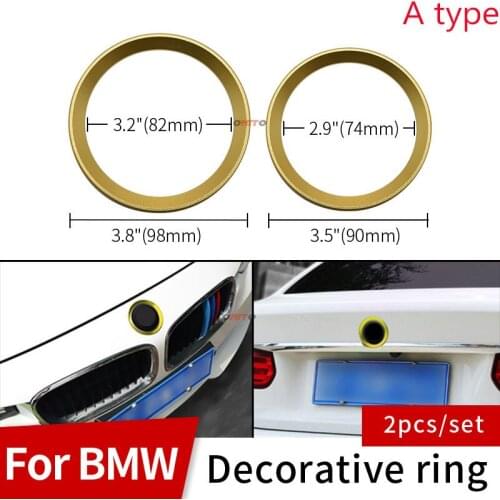 Car Styling 82mm/98mm 74mm/90mm Front Hood Rear Trunk Boot Emblem Rings Sticker Covers Decal For E60 E90 F10 F30 F15 E91