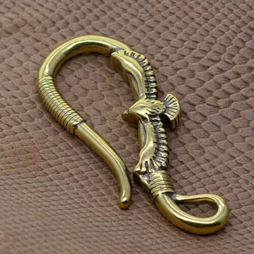 Phoenix Solid Brass Hook Biker Wallet Key Chain Fob For Motorcycle