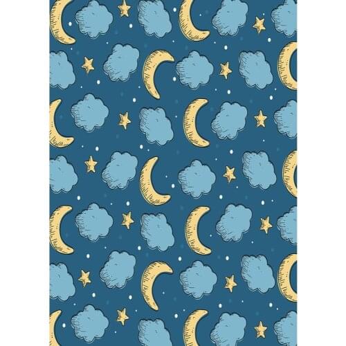 Photographic Background Blue Moons Stars Pattern Fabric Vinyl Cloth Photo Backdrops for sale Photography Baby Children Photocall