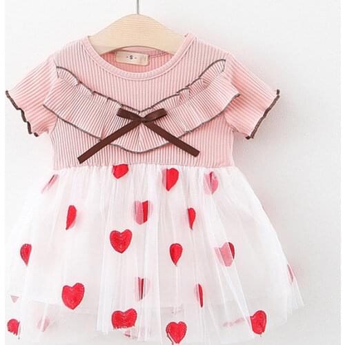 Melario Baby Girls Dress Summer Sleeveless Mini Flower Mesh Princess Dresses Pink Baby Girls Dress Kids Clothes