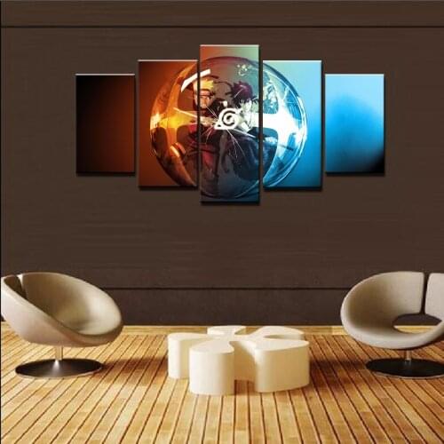 Wall Art Home Decor Mordern 5pcs Japan Anime Pictures Poster Animation Canvas HD Print Paintings For Living Room Home Decoration