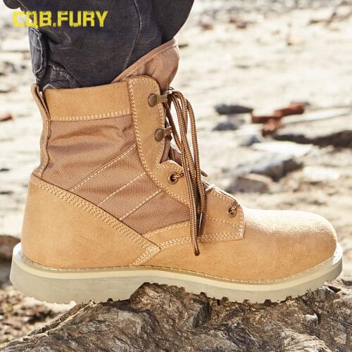 Autumn Men Military Boots Quality Special Force Tactical Desert Combat Ankle Boats Army Work Shoes Leather Boots