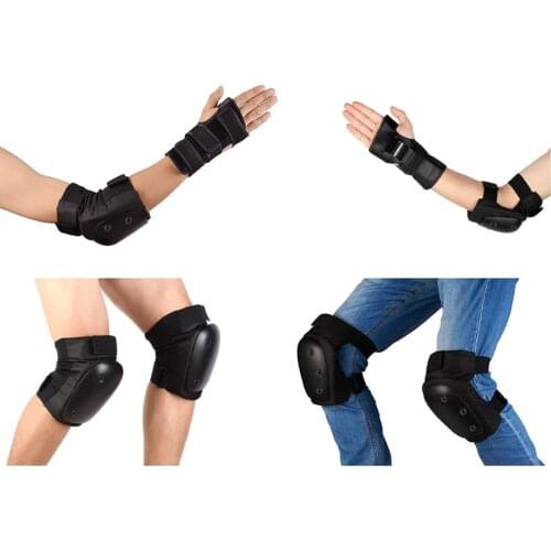 Kids Adult 6Pcs Motorcycle Protective Gear Skating Protective Guard Cycling Knee Pads Mtb Protectors Elbow Outdoor Armor Fitness