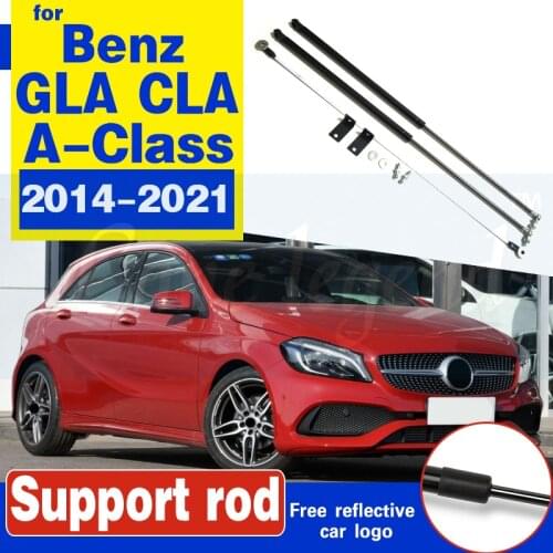 For Benz GLA CLA A Class A180 A200 A250 A45 AMG 2014-2019 Refit Bonnet Hood Gas Shock Lift Strut Bars Spring Rod Car-styling