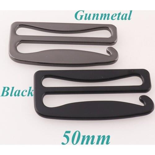 4PCS Gunmetal /BLACK Metal G Buckle 38MM/50mm G Hooks Strap Slider ZINC Alloy G-Hook,,Leather Handle Webbing High Quality Clasps