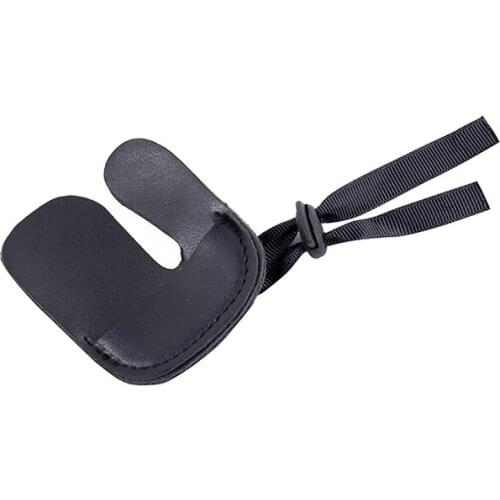 PU Archery Double Finger Guard Protection Pad Glove Tab Bow Shooting Hunting for Outdoor Sports