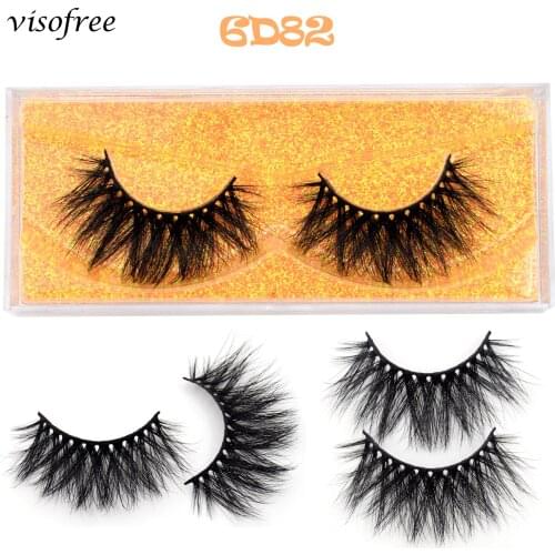 Visofree Lashes 3D Mink False Eyelashes Natural Long Fluffy Dramatic Volume Fake Lashes Extension Handmade Cruelty-free Eyelash