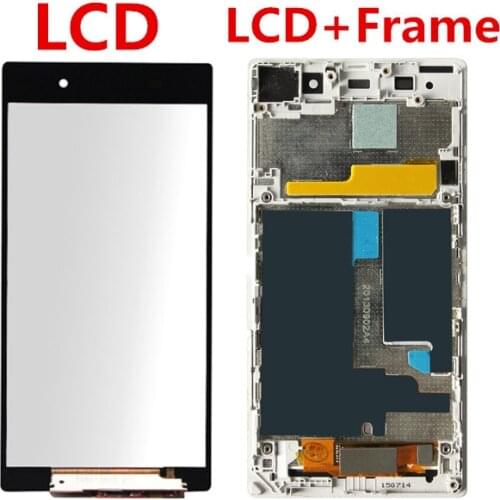 JIEYER For Sony Z1 L39H LCD Display Touch Screen frame Digitizer Assembly C6902 C6906 C6903 Display Replacement with frame LCD