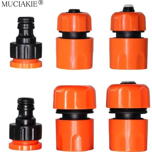 MUCIAKIE 1 Set Garden Water Connector 1/2'' 3/4'' Hose Tap Joint Standard Quick Coupling Adapter Waterstop End Garden Irrigation