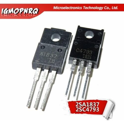 10pcs A1837 C4793 2SA1837 2SC4793 (5PCS* A1837+5PCS* C4793 ) TO-220F stereo pair tube new original