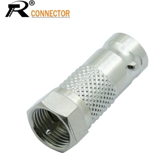 100% New Brand F TV Plug 3pcs/Lot Best Quality tv Piug to BNC Jack RF Connector Straight Wholesale