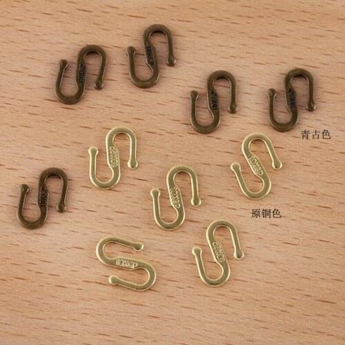 1000pcs Copper S-shaped buckle clasps hooks end clasps connectors bracelet necklace findings jewelry making
