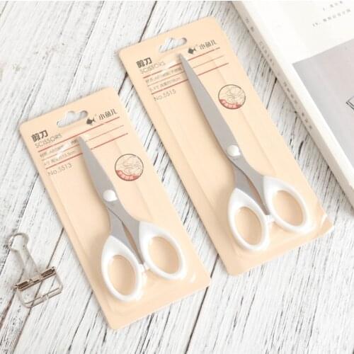 2021 New School Small Safe Scissor Stainless Steel Hand Craft Scissors Paper for Kids & Student Stationery