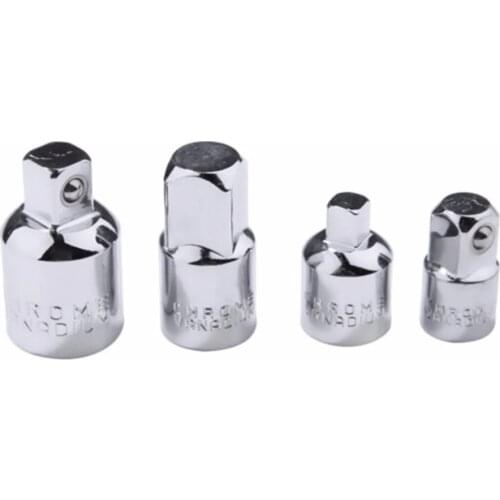 4Pcs 1/4" 3/8" 1/2 Inch Drive Socket Adapter Reducer Joint Drive Air Impact Heavy Duty Ratchet Adaptor Converter Set Universal