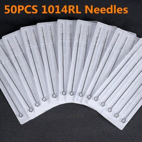 50pcs/Lot Professional Tattoo Needles 14RL Disposable Assorted Sterile 14 Round Liner Needles For Tattoo Body Art Free Shipping