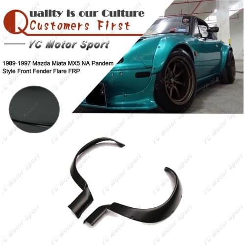 Car Accessories FRP Fiber Glass NA PD Style Front Fender 2pcs Fit For 1989-1997 Miata MX5 Front Over Fender Flares