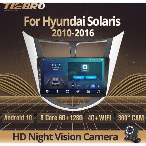 2DIN Android 10 Car Radio For Hyundai Solaris 2010-2016 GPS Navigation Auto Radio Car Multimidia Player DSP Stereo Receiver IGO