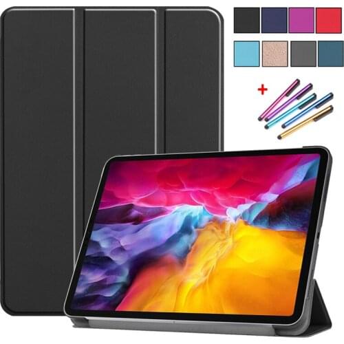 Case for Funda iPad Pro 11 Case 2020 2021 Tablets Tri-fold Leather Stand Smart Cover for iPad Pro 11 2021 Case Coque