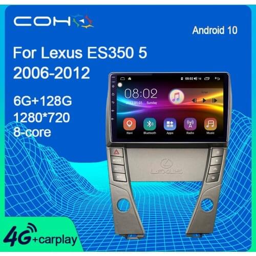 COHO For Lexus ES240 ES350 5 V XV40 2006-2012 Car Radio Multimedia Video Player Navigation GPS Stereo Android 10 6+128G