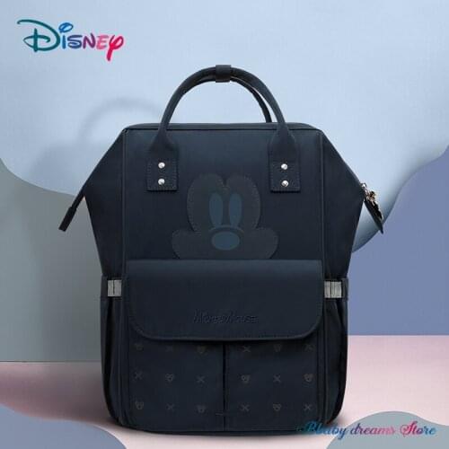 Disney Large Capacity Diaper Bag Backpack Waterproof Maternity Bag With USB Baby Bottle Cooler Bag Mummy Travel Bag For Stroller