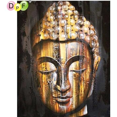DPF 5D DIY full square diamond painting cross stitch wear gold Buddha diamond embroidery mosaic painting decoration gift