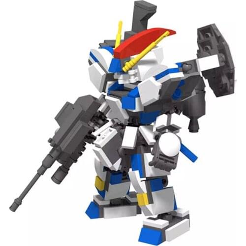 425Pcs Original Design Mecha Warrior Building Blocks Toys For Children Armor Robots Anime Figure Model 15cm Action Soldier Dolls