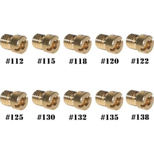 Carburetor Main Jet Kit 112/115/118/120/122/125/130/132/135/138 For VE24, CV24, CVK30 & PE type carburetor