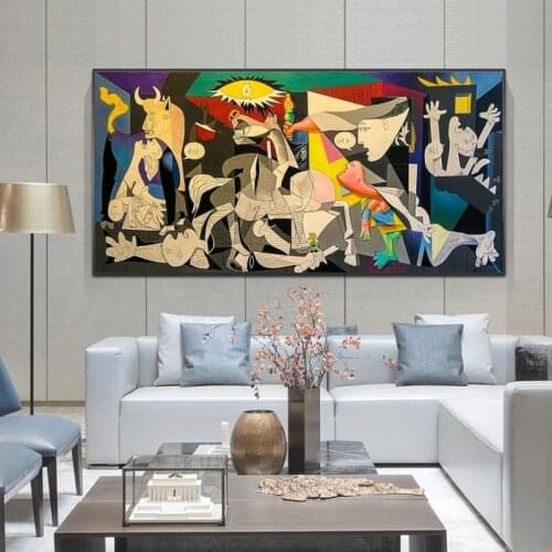 Guernica By Picasso Famous Funny Abstract Art Canvas Painting Wall And Art Poster Wall And Prints Home Wall Decoration Painting