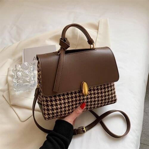 Korean Fashion Solid Color PU Leather Crossbody Bags For Women 2021 Chain Shoulder Messenger Bag Female Travel Lock Handbags