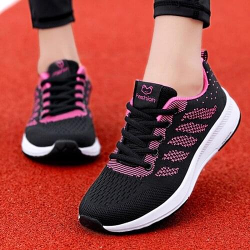 Women Casual Shoes Breathable Mesh Flat Shoes Lace-Up Walking Fashion Sneakers Woman Basket Femme Summer Outdoor Zapatos Mujer