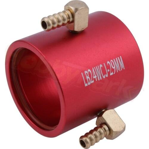 Aluminum 24mm RC Boat Motor Water Cooling Jacket with Inlet & Outlet Fittings Heatsink for 2435/2440 Motors Brushed / Brushless