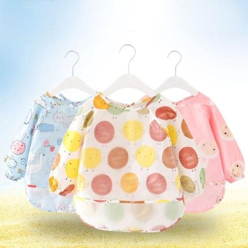 Cute Print Baby Bibs Waterproof Cotton Infant Baby Feeding Stuff Newborn Baby Girl Boy Bibs Burp Cloth Babador Bib Apron