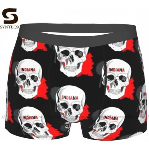 Skull Underwear Sublimation Trenky Polyester Trunk Sublimation Stretch Man Boxer Brief