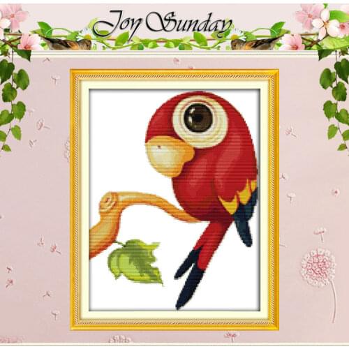Parrot Pattern Counted Cross Stitch 11CT Printed 14CT Handmade Cross Stitch Sets animals Cross-stitch Kits Embroidery Needlework