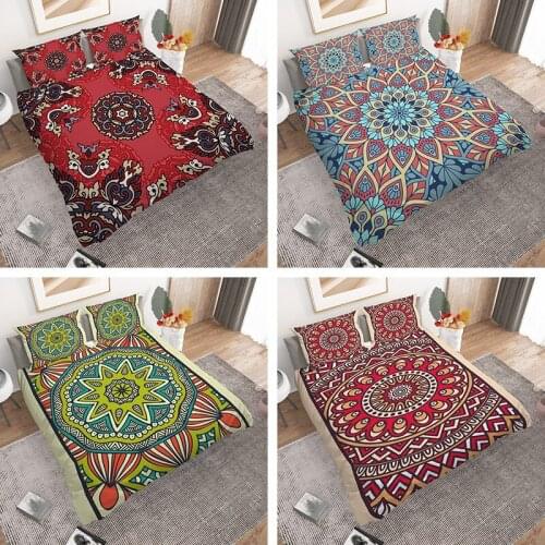 Bohemian Style 3d Comforter Cover 2/3pcs Bedding Set Include Duvet Cover With Pillowcase Microfiber Full Size Bedroom Decorate