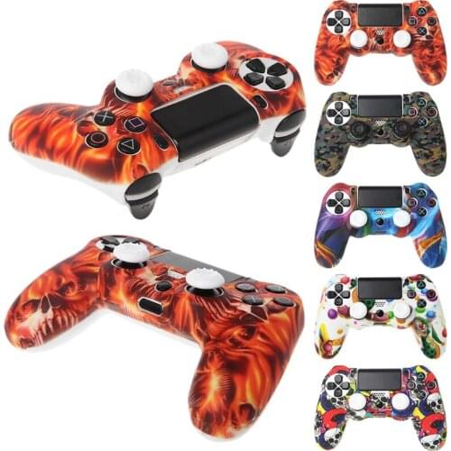 2021 New Silicone Gamepad Skin Grip Cover Protector Case + 2 Kit For PS4 Controller