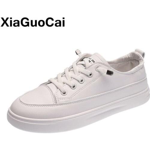 Solid White Women Casual Shoes Breathable Ladies Sneakers Korean Style Spring Autumn Female Flats Simple Soft Leisure Trend
