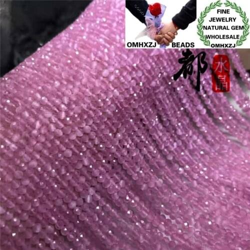 OMHXZJ Wholesale ZB262 3mm DIY Bracelet Necklace Jewelry Making Accessories Components Natural Stone Hot Fine Cat Eye Cut Beads