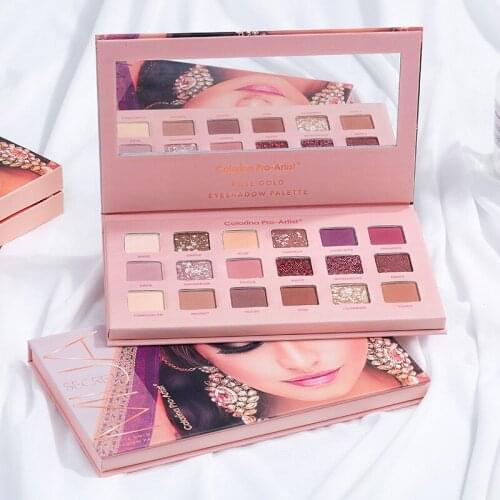 Makeup Desert Rose Eye Shadow Pallete Matte Shimmer Sequins 18 Colors Wholesale Makeup