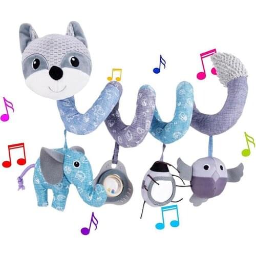 Baby Stroller Rattle Early Education Toys Baby Toys Baby Stroller Pendant Wrap-Around Stroller Toys Fox Bell Plush Toy